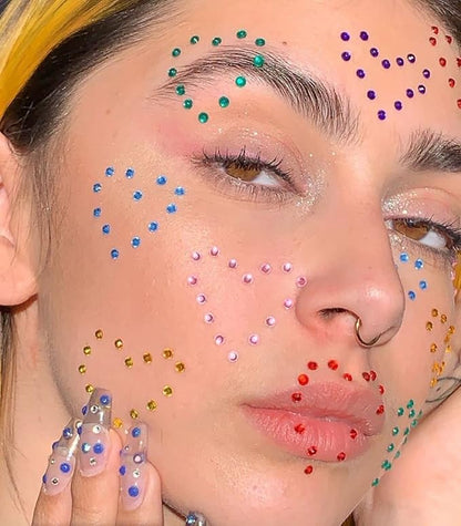 1250 Pcs Self Adhesive Rhinestones for Makeup Eyes Women