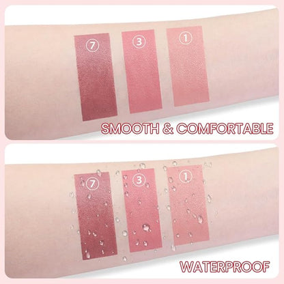 3 Colors Matt Nude Lipstick Lipliner Lip Crayons Pack Set,Velvet Moisture Smooth Matte Lipstick Pencils,Waterproof&Waterlasting,#01#03#07