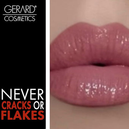 Gerard Cosmetics Color Your Smile Lip Gloss - Passion | Moisturizing Lip Gloss with Mirror and LED Light | Super Pigmented | Shiny Finish | Nude Lip Color | Cruelty Free and Made in USA