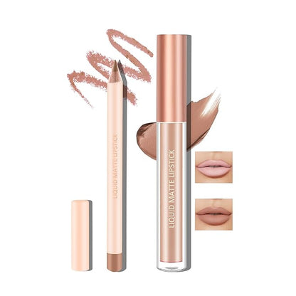 Boobeen Liquid Matte Lipstick and Lip Line Pencil Lipstick
