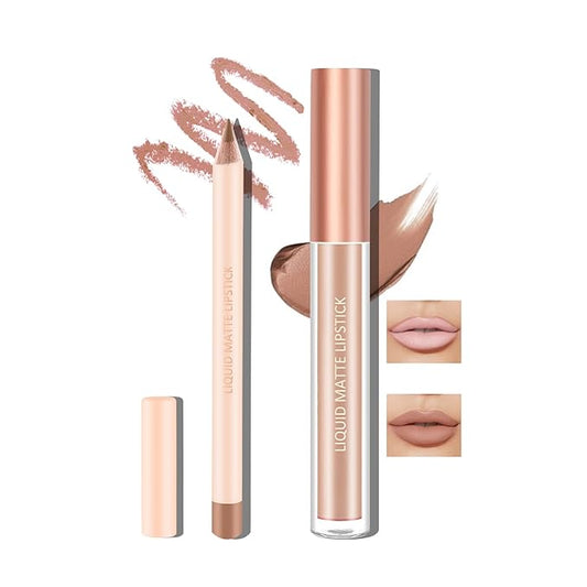 Boobeen Liquid Matte Lipstick and Lip Line Pencil Lipstick