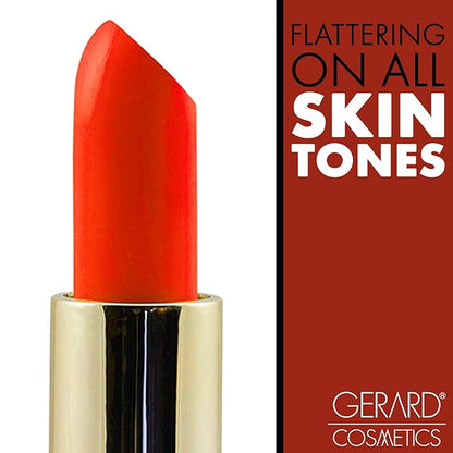Gerard Cosmetics Lipstick Mai Tai | Orange Lipstick with Luxe Satin Finish | Highly Pigmented, Smooth Formula with Hydrating Ingredients | Long Lasting | Cruelty Free & Made in USA