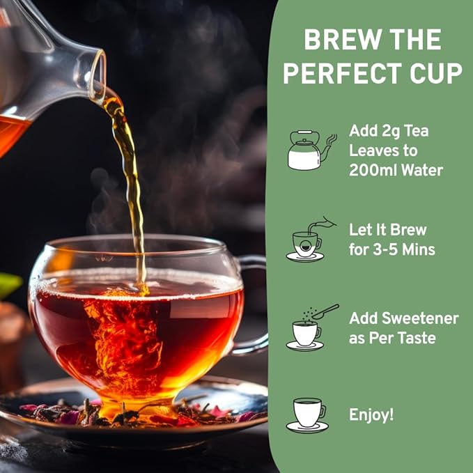 HANDPICK, Premium Chai Tea Loose Leaf (340g/12oz) | Blend Of Black Tea - Masala Chai Tea With Cinnamon, Cardamom, Cloves & Black Pepper | Resealable Ziplock Pouch