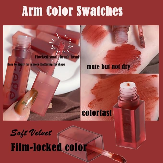 Smooth Luster Lip Glaze, Lightweight Moisturizing,High Impact Lip Color, Full Coverage Lip Makeup, Long Lasting Waterproof Moisturizer Lip Glaze (Cinnamon Tea Orange)