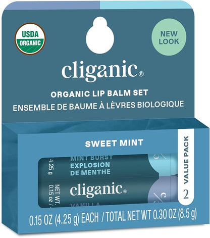 Cliganic Organic Lip Balm 2 pack