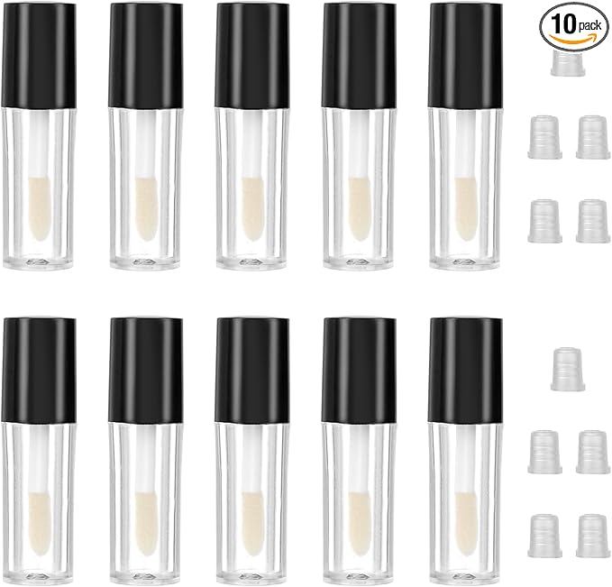 10 PCS Mini Lip Gloss Tubes Empty 1.2ml Gloss