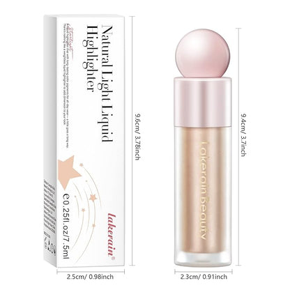 Liquid Highlighter Makeup, Natural Silky Shimmer Finish Face 1 Pack