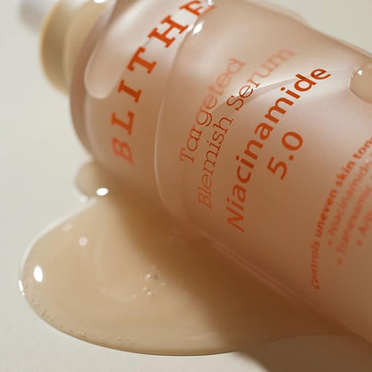 BLITHE Niacinamide 5% + Tranexamic Acid 3% Serum, Dark Spot Corrector - Vitamin B3 Niacinamide for Face, Skin Soothing Cica & Allantoin, Arbutin & Tranexamic Acid, 1oz