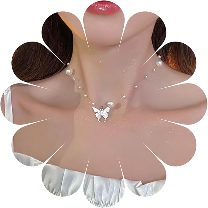 Boho Butterfly Pendant Necklace Choker Vintage