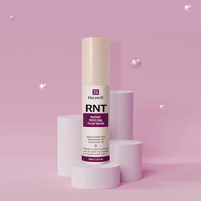 Anti-Aging Serum with Retinol 5000IU, Niacinamide, Tranexamic Acid - Skin Firming & Tone Enhancing, 1Fl Oz