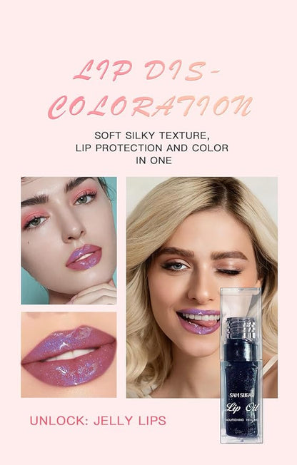 3 Pcs Color Changing Lip Oil, Long Lasting Lip