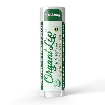 Organic Lip Balm, Spearmint Flavor, Ultra Organic,
