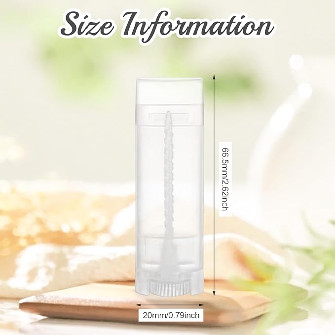 50 Pack 5ml Empty Lip Balm Tubes Refillable Lip Balm Containers DIY Plastic Lipstick Tubes Lip Gloss Balm Holder (clear)