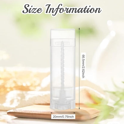 50 Pack 5ml Empty Lip Balm Tubes Refillable Lip Balm Containers DIY Plastic Lipstick Tubes Lip Gloss Balm Holder (clear)