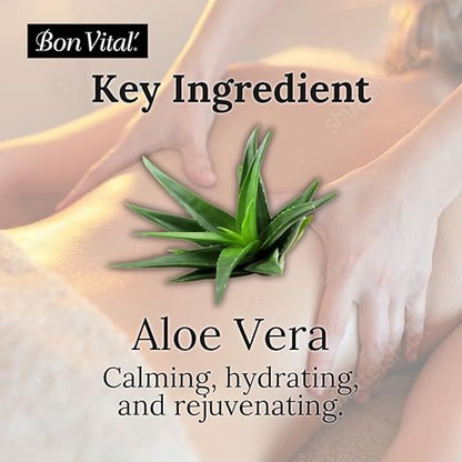 Bon Vital' Original Massage Gel for a Versatile Massage Foundation to Relax Sore Muscles and Repair Dry Skin, For Massage Therapists Who Want Superior Glide & Gentle Friction for Clients, 8 Oz Bottle