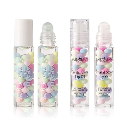 Lip Gloss Set, 2 PCS, Transparent Lip Balm, Gloss