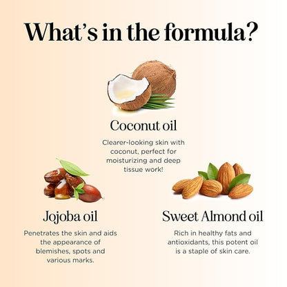 Mango Sensual Massage Oil for Couples - Alluring Tropical Full Body Massage Oil for Date Night and Nourishing Body Moisturizer with Sweet Almond - Vegan Non Staining Non Greasy Smooth Gliding Formula