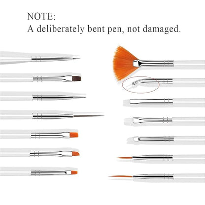21 pcs nail art brushes