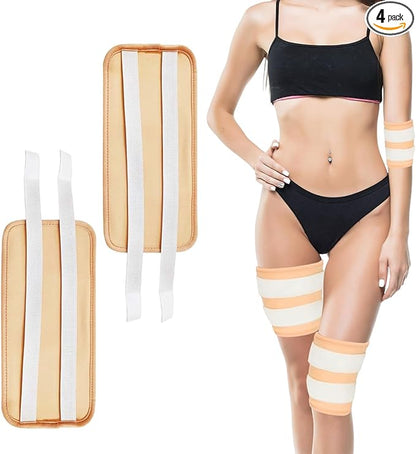 Castor Oil Pack Wrap Kit, 2 Pcs Organic Cotton, Adjustable Strap for Neck, Waist, Chest, Knee, Reusable, Washable - Detox, Constipation, Inflammation (Black)