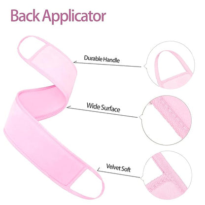 UNIMEIX 4 Pack Self Tanning Mitt Applicator Kit Set Self Tan Back Applicator with Self Tanning Glove for Self Tan Mitt Mini Self Tan Glove and Sunscreen Brush (Pink)