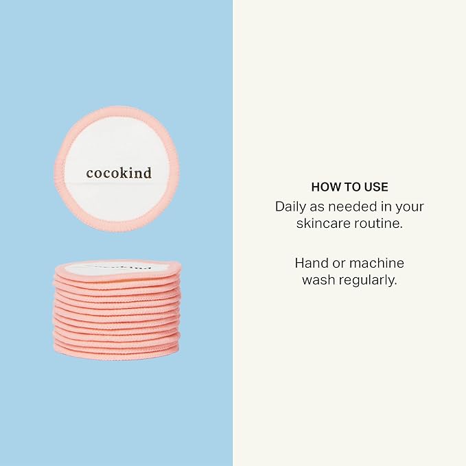 Cocokind reusable facial rounds, reusable