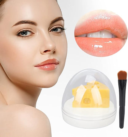 Cheese Shaped Lip Balm, Moisturizing Nourishing 0.3oz(02)