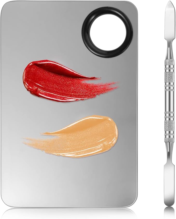 2 in 1 Set Makeup Mixing Palette, Stainless Mixing
