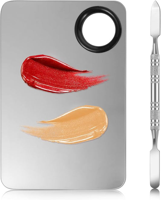 2 in 1 Set Makeup Mixing Palette, Stainless Mixing