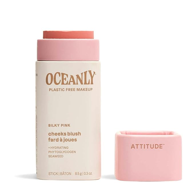 ATTITUDE Oceanly Lightweight Blush Stick, Titanium Dioxide-Free, EWG