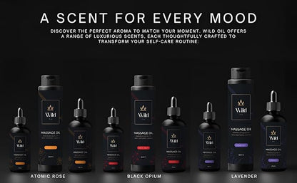 Libido Black Opium Luxurious Lavender Massage Oil Mineral, Grape Seed, Jojoba & Lavender Skin Moisturization Hair Nourishment Hydration, Elasticity, Vegan & Natural (250ml)