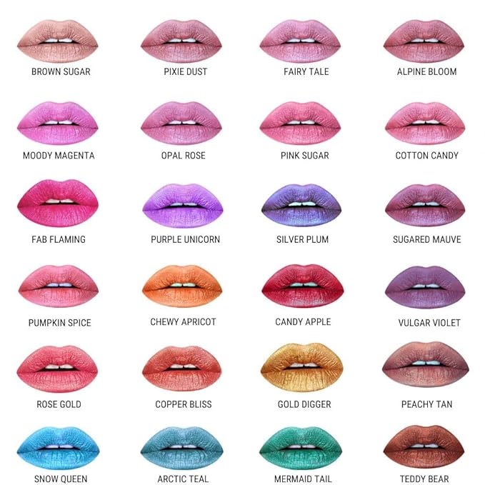 Aromi Metallic Liquid Lipstick | Long-lasting, Smear, Smudge, + Transfer Proof, Waterproof, Light, Baby Pink Lip Color with Shimmery Finish, Paraben + Phthalate Free (Pink Sugar)