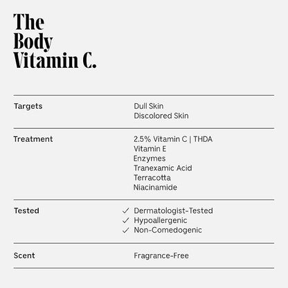 Nécessaire The Body Vitamin C Serum | Pure Vitamin C, Tranexamic Acid and Enzymes Treatment For Women + Men | Brightens + Evens Skin Tone | Dermatologist-Tested. Hypoallergenic (150 ml/5.1 oz)