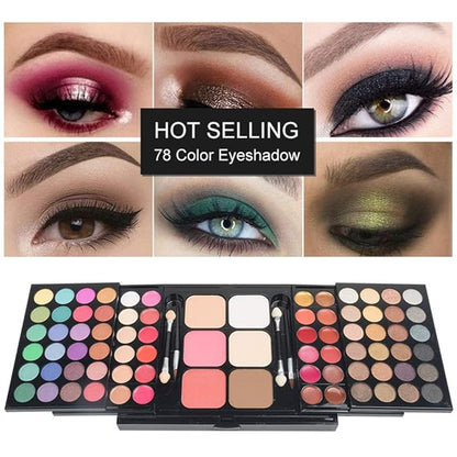 78 Color Makeup Palettes Kit, with 48 Pigmented