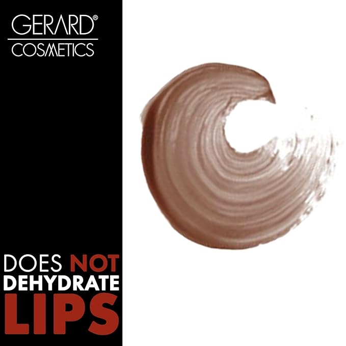 Gerard Cosmetics Color Your Smile Lip Gloss Cocoa Bean | Super Pigmented Brown Lip Gloss with LED Light and Mirror | Shiny Finish | Hydrating Brown Lipstick | Cruelty Free and Made in USA