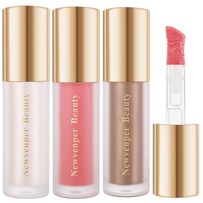 Face Blush+ Face Highlighter+ Face Contour with Brush