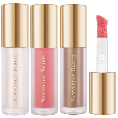 Face Blush+ Face Highlighter+ Face Contour with Brush