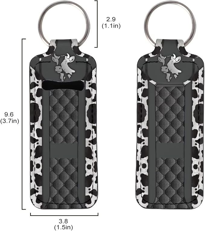 Bulopur Grey Luxury Cow Print Women Lipstick Holder Grey