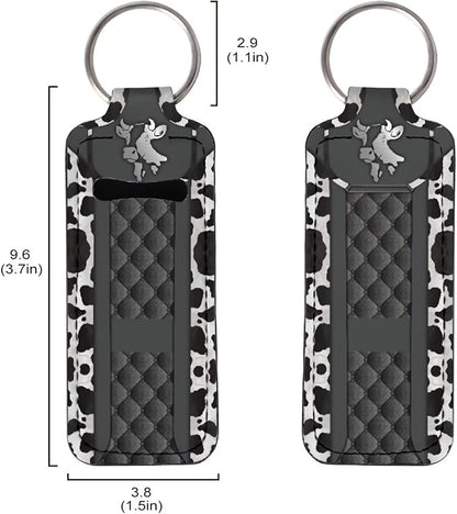 Bulopur Grey Luxury Cow Print Women Lipstick Holder Grey