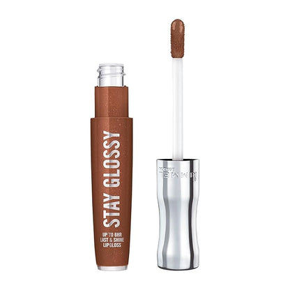 Rimmel London Stay Glossy, 455 Penny To My Name, Lip Gloss, Non-Sticky, Cruelty-Free, Color and Shine, Up To 6-Hour Wear, Precise Applicator, 0.18oz