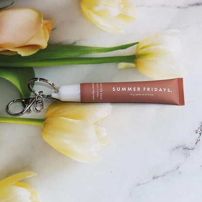 PIAOLGYI Keychain Cap for Summer Fridays,Lip Balm,White(ONLY