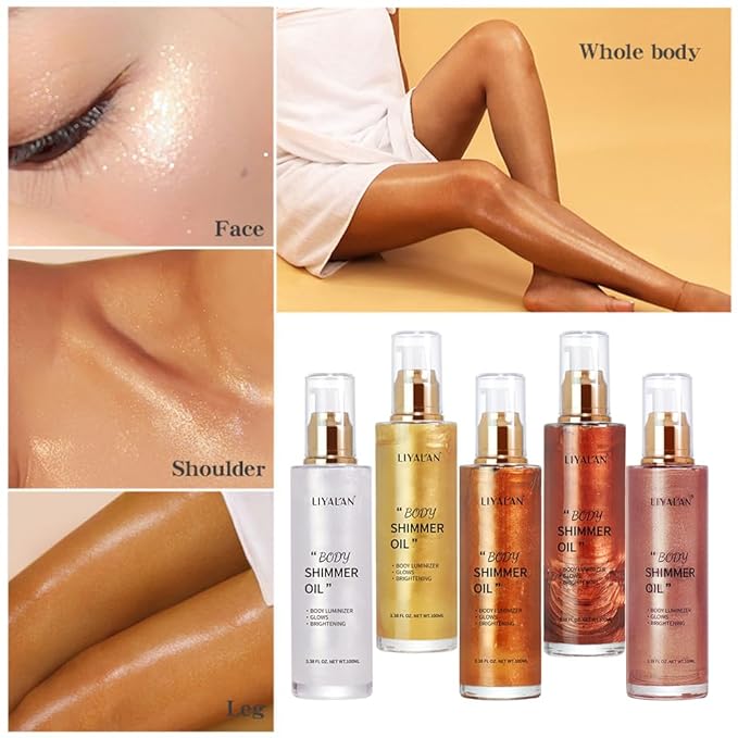 Liyalan Shimmer Body Oil Bronze Gold