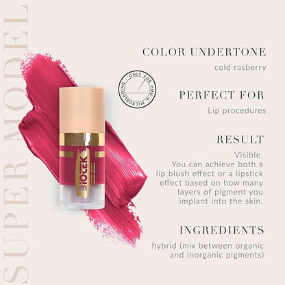 Biotek Lip Pigment for Permanent Makeup - Raspberry Color for Lip - Made in Italy - Supermodel 0,24 fl.oz.