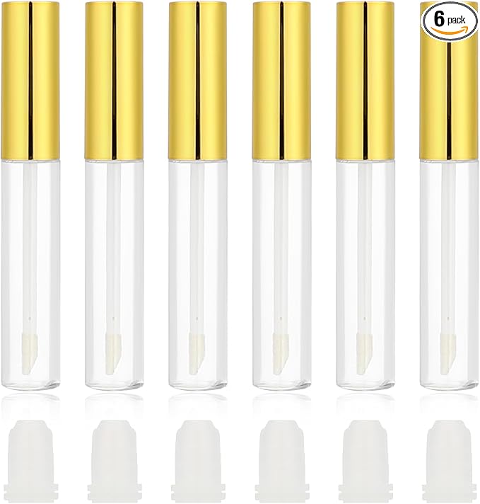 Empty Lip Gloss Tubes with Wand Clear Plastic Gloss