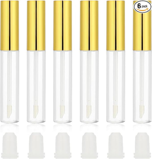 Empty Lip Gloss Tubes with Wand Clear Plastic Gloss