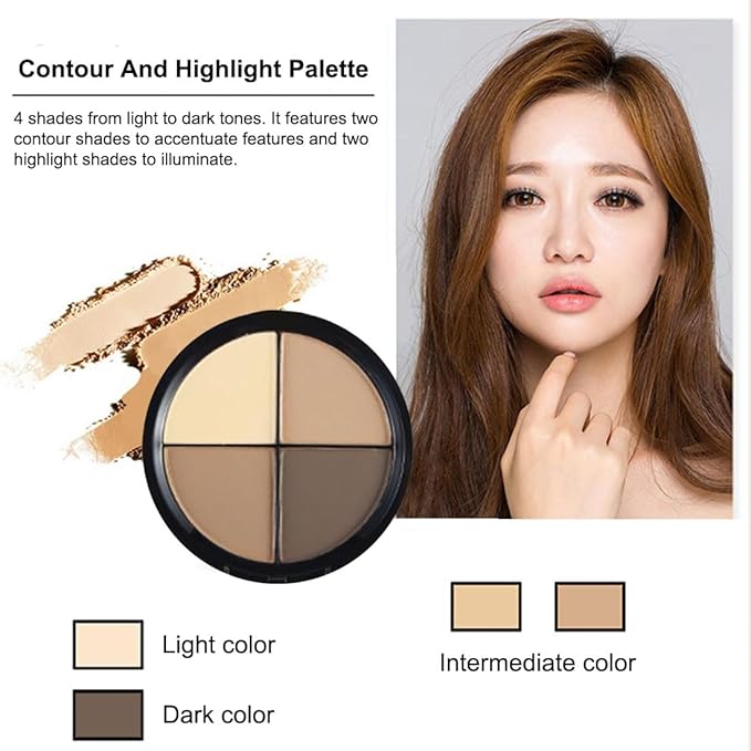 Contour and Highlight Palette Powder Contour Kit Concealing,