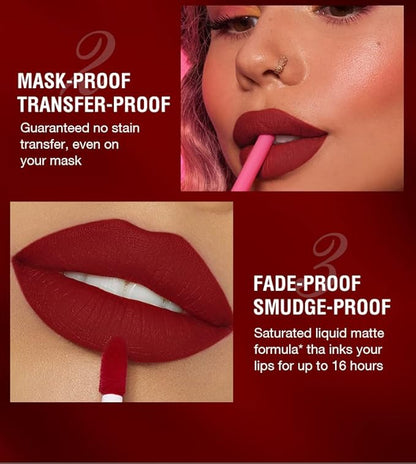 BestLand 12Pcs Matte Liquid Lipstick + Lip Liner