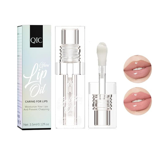 Magic Color Changing Lip Oil, 2024 New Warm Change Moisturizing Lip Gloss Hydrating Lip Oil, New Upgraded Magic Big Brush Color Changing Lip Oil Long Lasting Nourishing (Clear 03#)