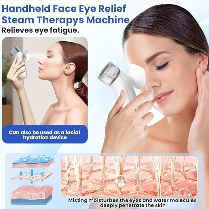 Eye Mist Steam Sprayer for Relief Dry Eyes, Eye Treatment, Portable Heated Eye Masks, Mini Eye Moisturizing Cleaning Soothing Steamer