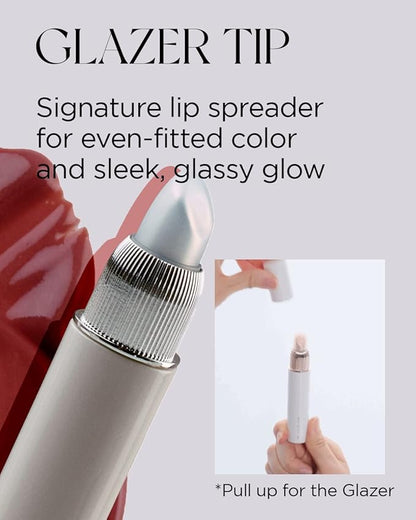 Non-Section Glowy Tint – 103 MELLOW GLOW – Glass Lasting Transparent & Flexible Lip Makeup - Moisturizing Lip Stain for Glossy Finish – Buildable Lipstick for Fuller Looking Lip, 0.18 fl.oz.