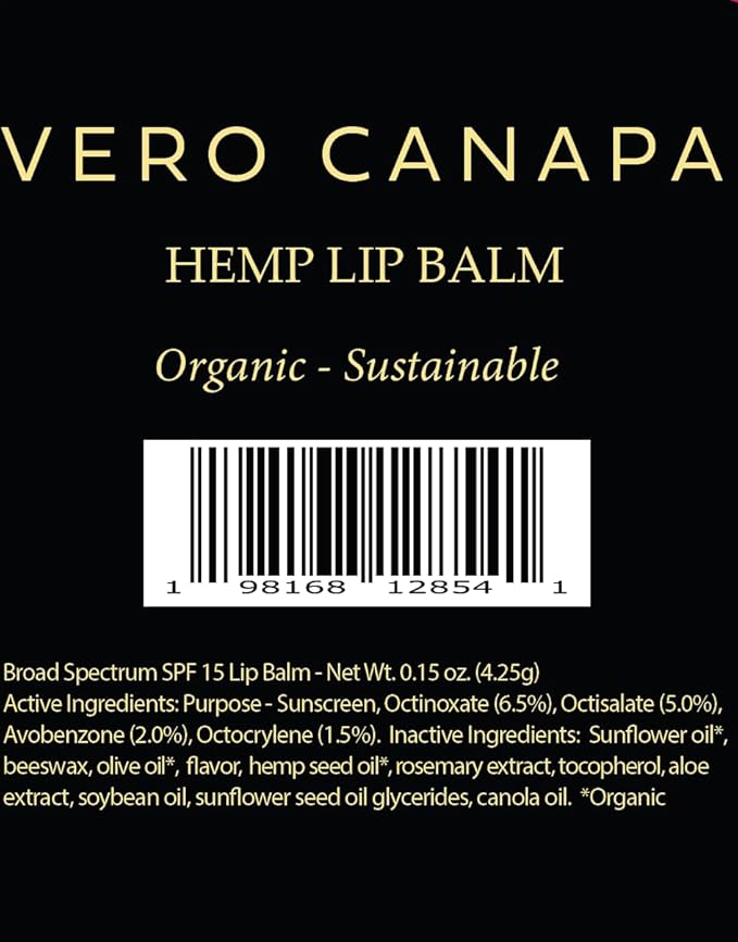 Vanilla Organic Hemp Lip Balm